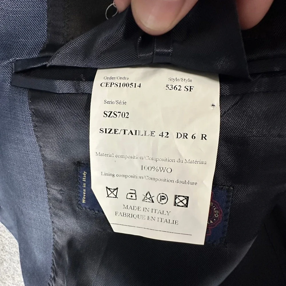 Ermenegildo Zegna Saks Fifth Avenue Blazer Mens 42 Grey Traveller Wool 2 Button